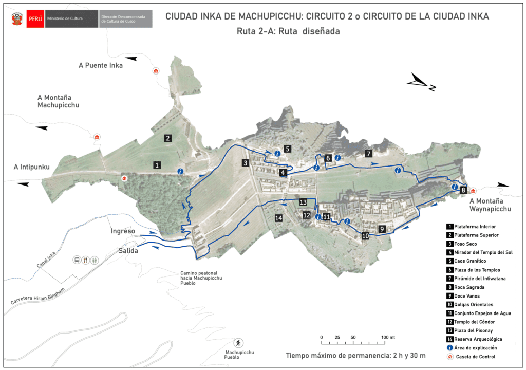 Cicuit 2 machu picchu map